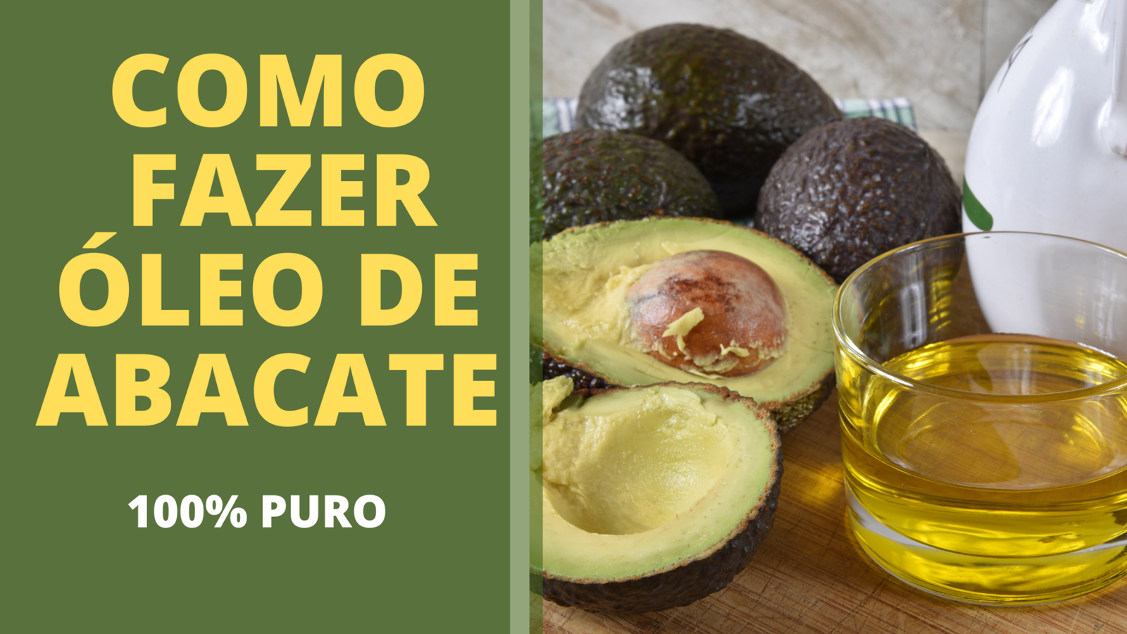 🥑Como Fazer Óleo de Abacate | Óleo de Abacate 100% Puro – P ...